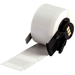 Brady M6-19-427 Self-Laminating Wrap Around Wire and Cable Label, 1 in L x 1 in W, White/Clear, Vinyl