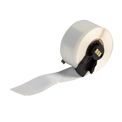 Brady M6-214-483 M6 Flag Labels, 1 in W, White, Clear, Polyester