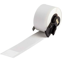 Brady M6-23-427 Self-Laminating Wrap Around Wire and Cable Label, 1 in L x 1 in W, White/Clear, Vinyl