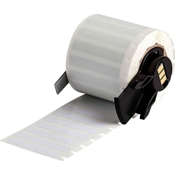 Brady M6-28-498 Repositionable Multi-Purpose Label, 1.5 in L x 0.25 in W, White, Vinyl Cloth