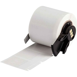 Brady M6-31-417 Self-Laminating Aggressive Adhesive Wire and Cable Label, 1.5 in W, White/Clear, Vinyl