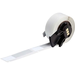 Brady M6-74-427 Self-Laminating Wrap Around Wire and Cable Label, 0.5 in L x 2.2 in W, White/Clear, Vinyl