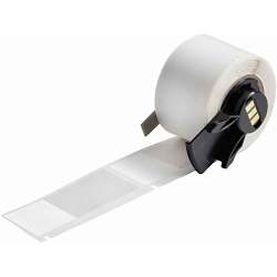 Brady M6-75-427 Self-Laminating Wrap Around Wire and Cable Label, 1 in L x 1 in W, White/Clear, Vinyl