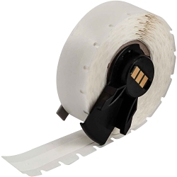Brady M6C-318-498 Repositionable Multi-Purpose Cloth Label Tape, 30 ft L x 0.318 in W, White, Vinyl