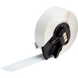 Brady M6C-500-422 Aggressive Adhesive Multi-Purpose Label Tape, 50 ft L x 0.5 in W, White, Polyester