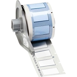 Brady M7-375-1-342 PermaSleeve Heat Shrink Wire and Cable Label, 1 in L x 0.645 in W, White, Polyolefin