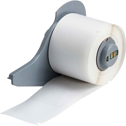 Brady M7-109-427 Self-Laminating Wrap Around Wire and Cable Label, White/Clear, Vinyl, 100 Labels