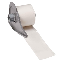 Brady M7-33-427 Self-Laminating Wrap Around Wire and Cable Label, 1.5 in W, White/Clear, Vinyl, 100 Labels