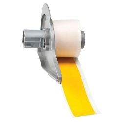 Brady M7C-1000-595-YL All Weather Permanent Adhesive Label Tape, 50 ft L x 1 in W, Yellow, Vinyl