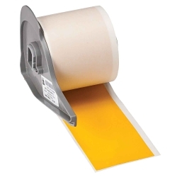 Brady M7C-2000-595-YL All Weather Permanent Adhesive Label Tape, 50 ft L x 2 in W, Yellow, Vinyl