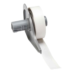 Brady M7C-500-422 Aggressive Adhesive Multi-Purpose Label Tape, 50 ft L x 0.5 in W, White, Polyester