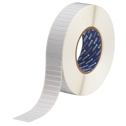 Brady THT-43-797-10 THT Heat Resistant Label, 1.25 in L x 0.25 in W, White, Polyimide