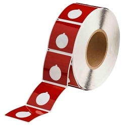 Brady THTEP-170-593-5RD Raised Panel Pushbutton Label