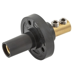 Hubbell HBL15FRBK Single Pole Receptacle