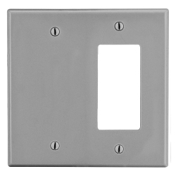 Hubbell P1326GY Non-Metallic Standard Wall Plate