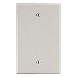 Hubbell P13LA Non-Metallic Standard Blank Wall Plate with Pre-Inserted Captive Screw