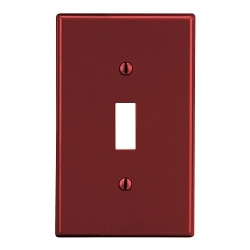 Hubbell P1R Non-Metallic Standard Wall Plate with Pre-Inserted Captive Screw