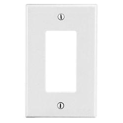 Hubbell P26W Non-Metallic Rectangular Standard Wall Plate