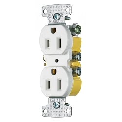 Hubbell RR15W Straight Blade Receptacle