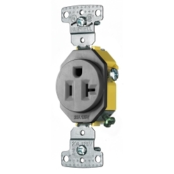 Hubbell RR201GY Straight Blade Receptacle