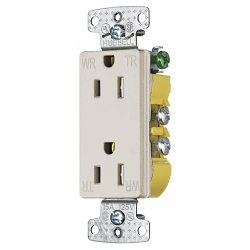 Hubbell RRD15SLAWRTR Straight Blade Receptacle