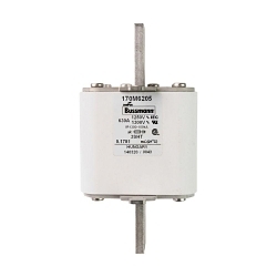 Bussmann 170M6205 Type 3SHT High Speed Fuse, 630 A, 1250 V, 100 kA Interrupt, Class: aR, Square Body