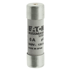 Bussmann C14G6S Low Voltage Cylindrical Fuse, 6 A, 690 V, 120 kA Interrupt, Class: GL/GG/C
