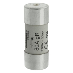 Bussmann FWP-80G22FI High Speed Fuse, 80 A, 690 V, 200 kA Interrupt, Class: gR, Cylindrical Body