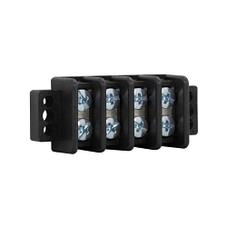 Bussmann TB345-04L1 Terminal Block Strips and Barrier Block, 600 V, 45 A, Black