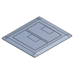 Thomas & Betts E9762S Steel City Floor Box Cover