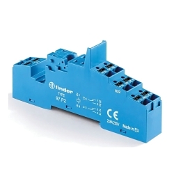 FINDER 97P2SPA Push-in socket for use with 46.52