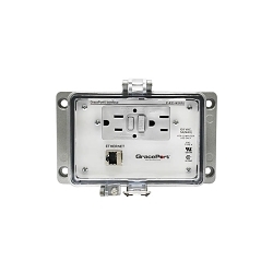 Grace Engineered Products P-R33-M3RF0 Bulkhead Panel Interface Connector, Aluminum Housing