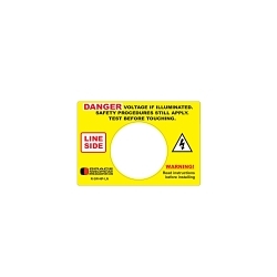 Grace Engineered Products R-3W-NP-LN Warning Label, DANGER VOLTAGE Legend