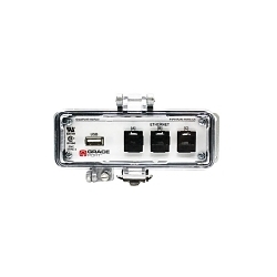 Grace Engineered Products P-P11R2#3-H3RX-C6 Bulkhead Connectors, 6 ft Wire, Cast Aluminum Base, Polycarbonate, Acrylic UL94HB Housing