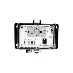 Grace Engineered Products P-P11#4R2-M2RF0-C6 Cable Panel Interface Connector, Polycarbonate Housing