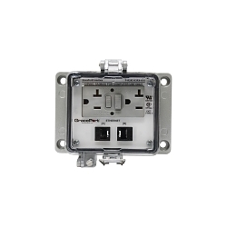 Grace Engineered Products P-R2#2-K3RX-K10 Bulkhead Panel Interface Connector, Polycarbonate Housing