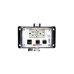 Grace Engineered Products P-R2#2-M2RF5 Bulkhead Panel Interface Connector, Polycarbonate Housing