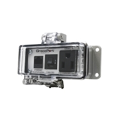Grace Engineered Products P-R62-F3R3 Computer Port Connector Interface Mounting Panel Length 4450 IN Width 1650 IN Height 1720 IN Enclosure 16 Point
