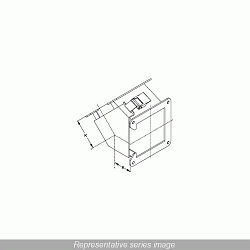 Hammond Manufacturing 1485B4N Top Open Wireway Elbow, 45 deg Bend Angle, Steel
