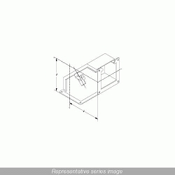 Hammond Manufacturing 1485B9Q Outside Opening Wireway Elbow, 3.88 in W x 3.88 in H, 90 deg, Steel