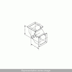 Hammond Manufacturing 1485B9P Inside Open Wireway Elbow, 90 deg Bend Angle, Steel