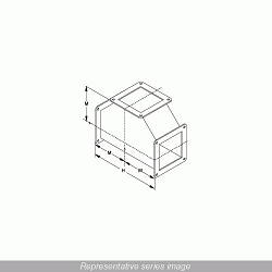 Hammond 1487DT Wireway Tee, 6 x 6 in, For Use With 1487 Series Pull Through Wireway, Steel, Gray