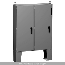 Hammond Manufacturing 2UD605012FFTC Two Door Safety Disconnect Enclosure With Inner Panel and Feet