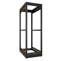 Hammond C2F196336BK1 Open Rack Frame, 19 in W x 36 in D x 63 in H, Steel, Black