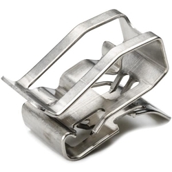 Hellermann Tyton 151-00982 Heavy Duty Metal Edge Clip, 0.2 to 0.3 in OD, 304 Stainless Steel