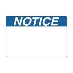 Hellermann Tyton 596-00426 Type 3X2NOTICE Pre-Printed Header Label
