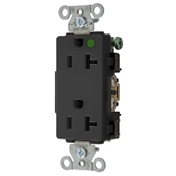Hubbell 2182BK Style Line Straight Blade Receptacle