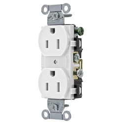 Hubbell CR15WHI Straight Blade Receptacle