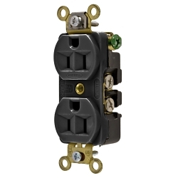 Hubbell HBL5252BK Straight Blade Receptacle