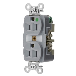 Hubbell HBL8200GY Wiring Device-Kellems HBL Straight Blade Receptacle